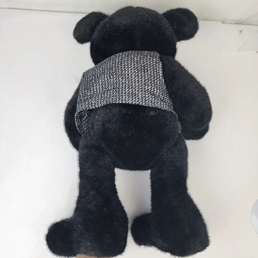 OOAK Artist Signed Ben's Bears by Ben Raffle Charlie Jointed Black w Leather 21